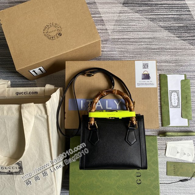 Gucci新款女包 古馳全皮手提肩背竹節包 Gucci迷你托特包 655661  ydg3317